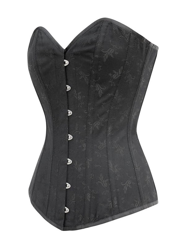 CZARNY DŁUGI GORSET WYSZCZUPLAJĄCY  MODELUJĄCY GORSETY-PL.PL WIĄZANY