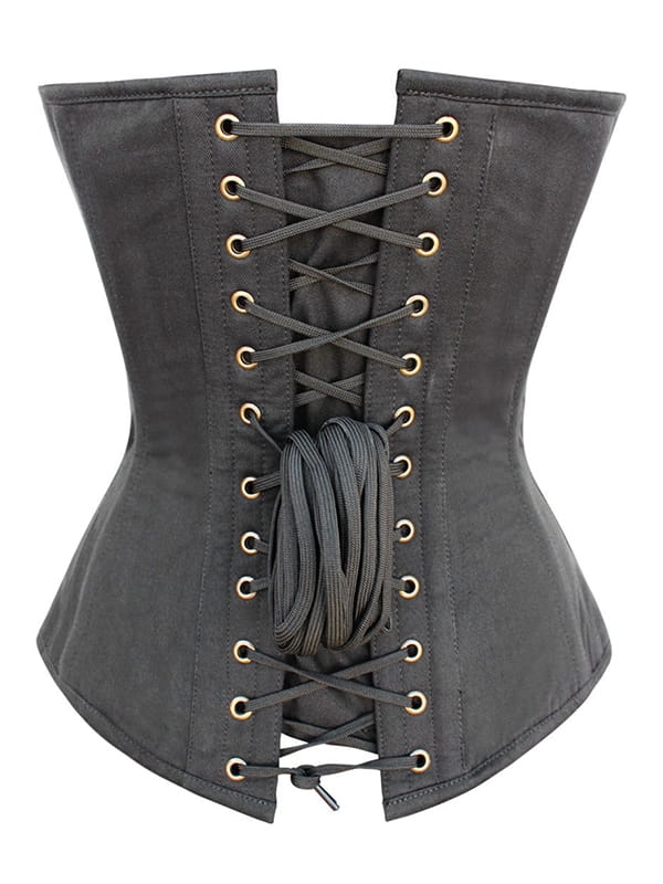 CZARNY GORSET NA BIUST