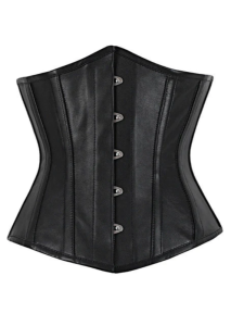 785 CZARNY SKÓRZANY GORSET