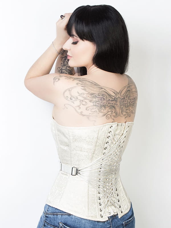 KREMOWY GORSET MODELUJĄCY WYSZCZUPLAJĄCY GORSETY-PL.PL