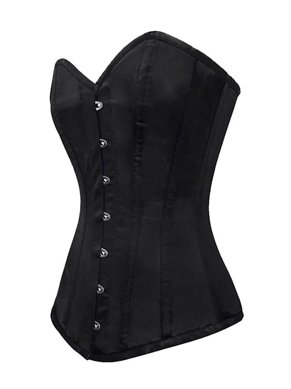 DŁUGI CZARNY  GORSET WYSZCZUPLAJĄCY  MODELUJĄCY GORSETY-PL.PL