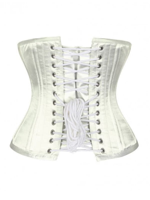 DŁUGI KREMOWY GORSET WYSZCZUPLAJĄCY MODELUJĄCY GORSETY-PL.PL WYSZCZUPLAJĄCY TALIĘ POD UBRANIE