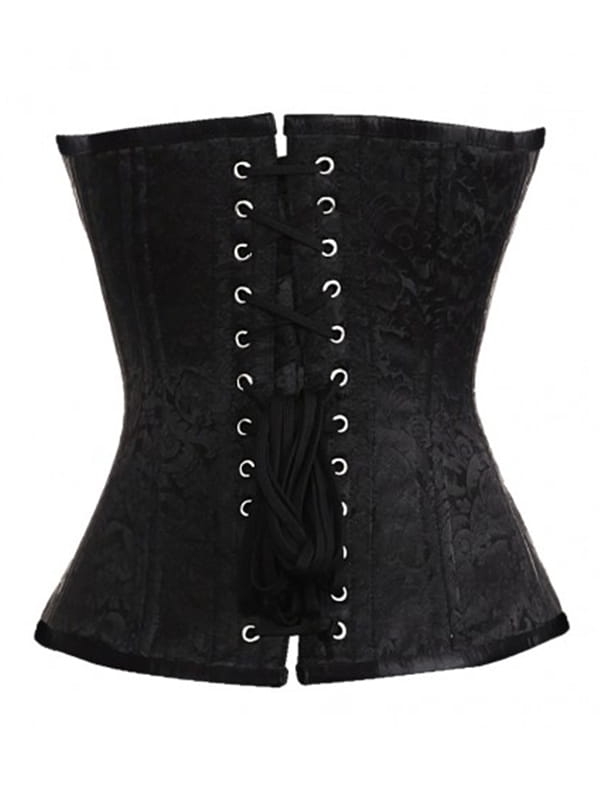 CZARNY  GORSET WYSZCZUPLAJĄCY  MODELUJĄCY GORSETY-PL.PL REDUKUJĄCY TALIĘ NA BIUST NA WIECZÓR