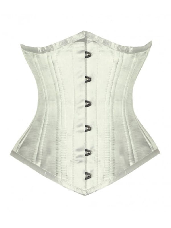 DŁUGI KREMOWY GORSET WYSZCZUPLAJĄCY MODELUJĄCY GORSETY-PL.PL WYSZCZUPLAJĄCY TALIĘ POD UBRANIE