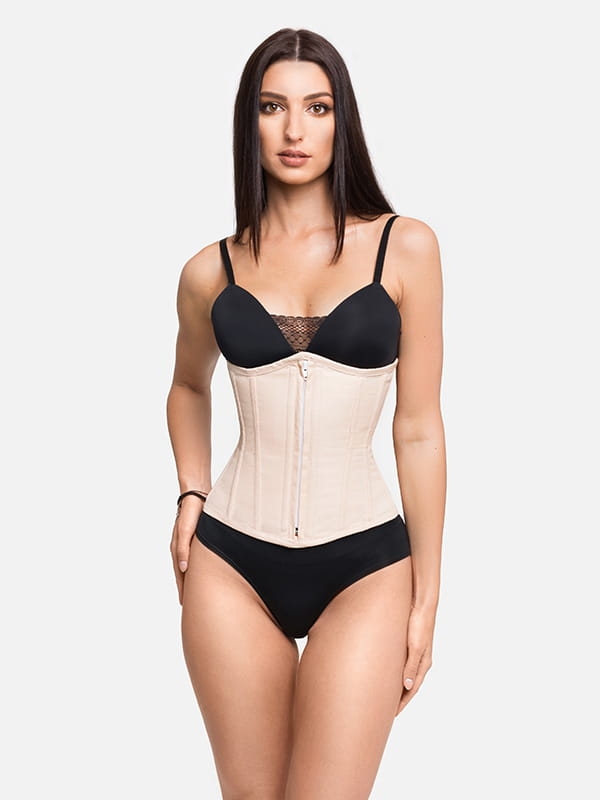 CIELISTY GORSET WYSZCZUPLAJĄCY MODELUJĄCY GORSETY-PL.PL PODKREŚLAJĄCY TALIĘ  WIĄZANY