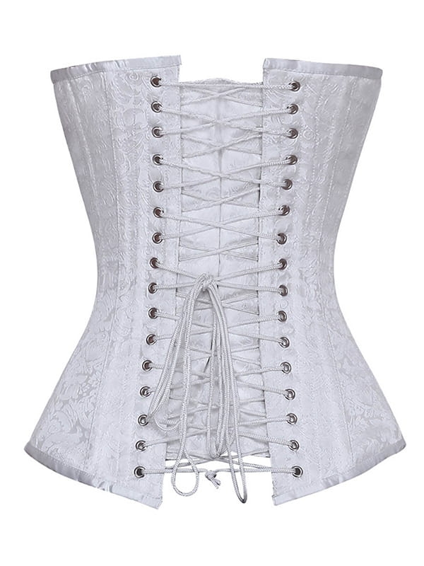 BIAŁY ŚLUBNY GORSET WYSZCZUPLAJĄCY TALIĘ WYSZCZUPLAJĄCY  MODELUJĄCY GORSETY-PL.PL
