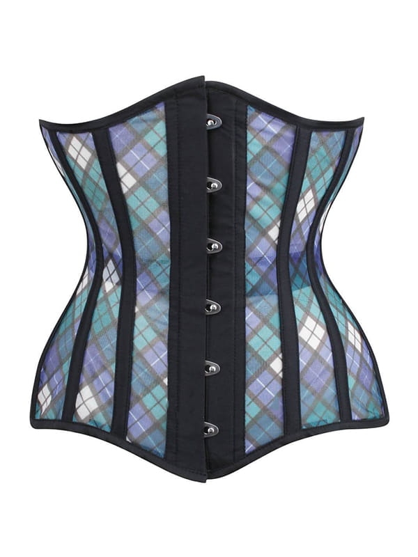 GORSET DO SUKIENKI DŁUGI GORSET W KRATKĘ