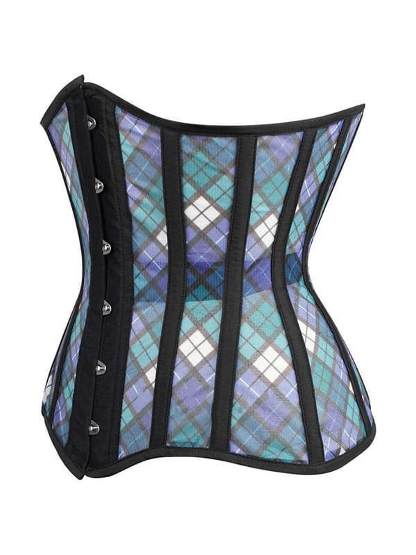 GORSET DO SUKIENKI DŁUGI GORSET W KRATKĘ