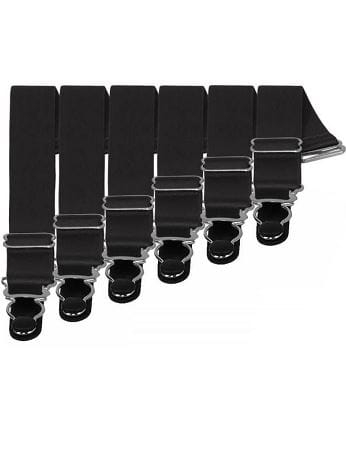 czarne paski do pończoch- zestaw 6 sztuk