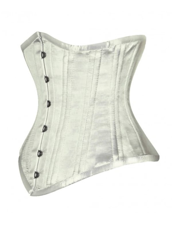 DŁUGI KREMOWY GORSET WYSZCZUPLAJĄCY MODELUJĄCY GORSETY-PL.PL WYSZCZUPLAJĄCY TALIĘ POD UBRANIE
