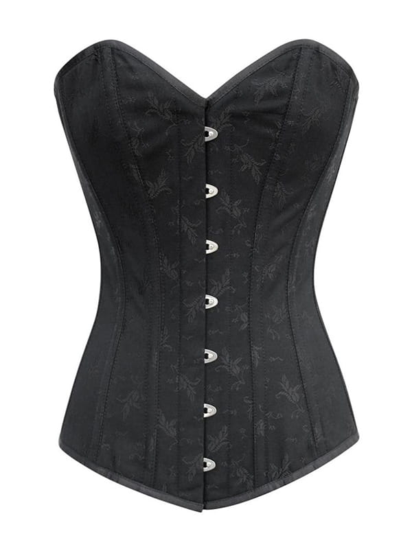 CZARNY DŁUGI GORSET WYSZCZUPLAJĄCY  MODELUJĄCY GORSETY-PL.PL